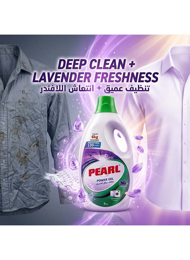Pearl Lavender Liquid Detergent 3 L Value Pack With Built-in Fabric Softener Liquid  Detergent for Clothes, Removes 100% Tough Stains, 2X Freshness - Image 3