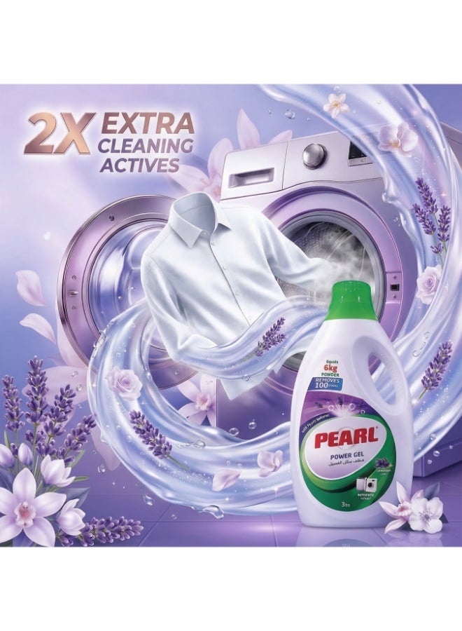 Pearl Lavender Liquid Detergent 3 L Value Pack With Built-in Fabric Softener Liquid  Detergent for Clothes, Removes 100% Tough Stains, 2X Freshness - Image 4