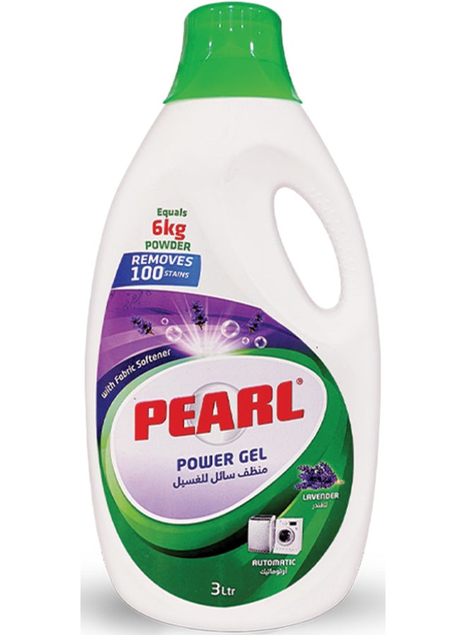 Pearl Lavender Liquid Detergent 3 L Value Pack With Built-in Fabric Softener Liquid  Detergent for Clothes, Removes 100% Tough Stains, 2X Freshness - Image 1