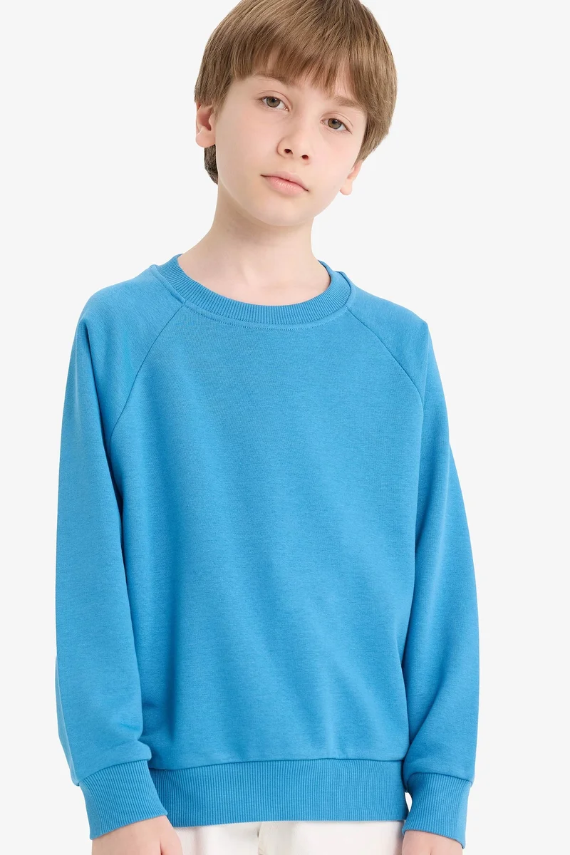 ديفاكتو Boy Basic Crew Neck Sweatshirt
