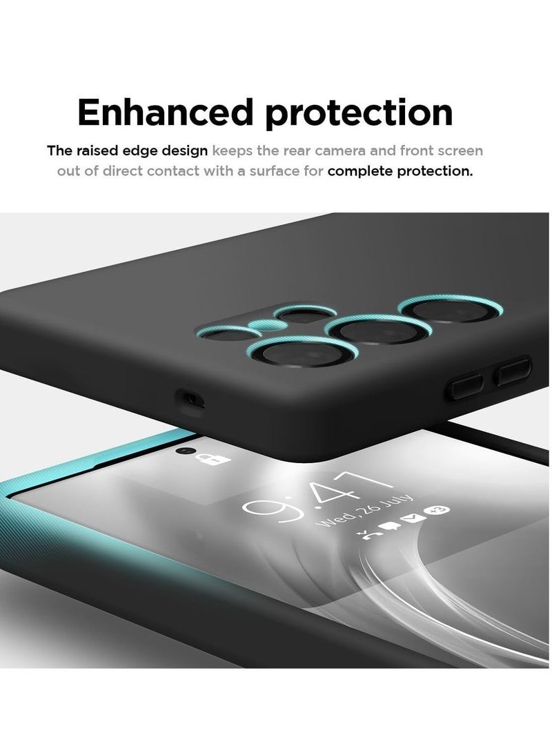Fuxin Samsung Galaxy S25 Ultra Rotating Metal Ring Case with Kickstand - Shockproof Matte Finish Anti-Fingerprint Magnetic Car Mount  Cover - Image 3
