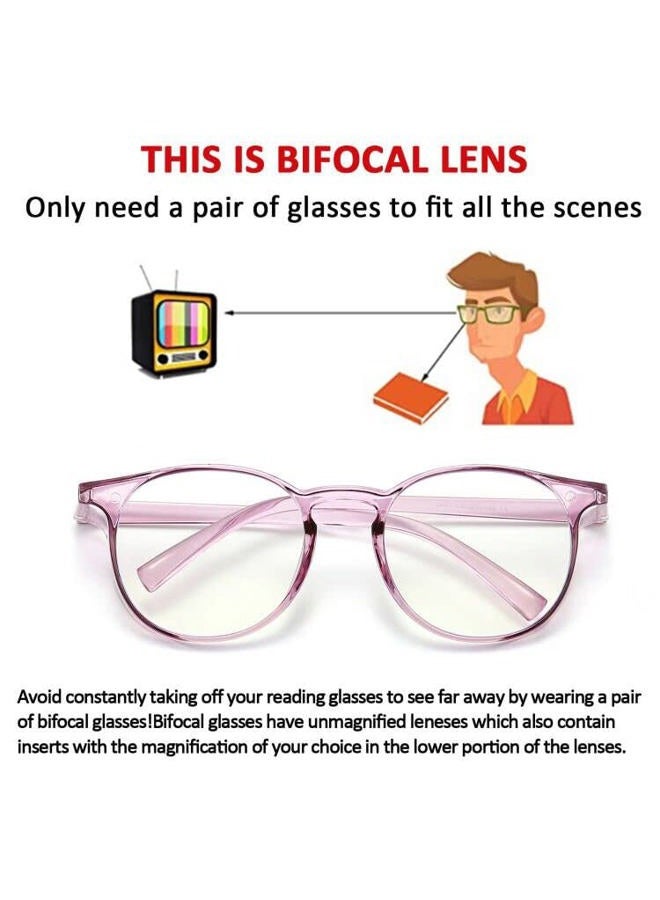 Outray 2 Pair Safety Glasses Clear Impact Resistant Bifocal Reading Glasses Non-Slip Wrap Around - Image 4