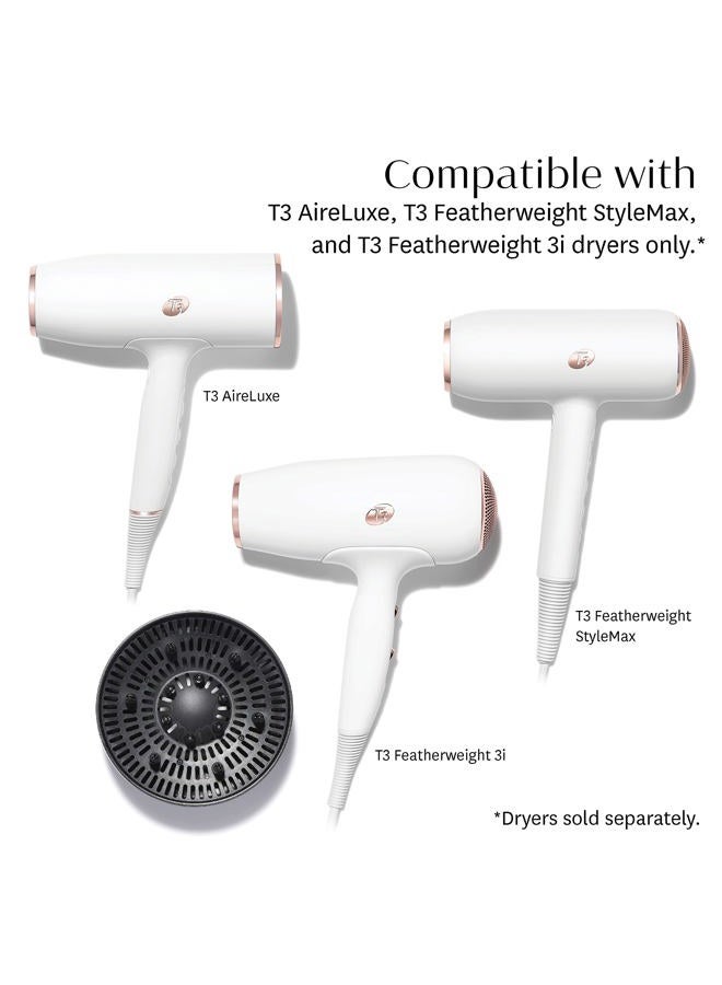 T3 SoftTouch 3 Diffuser | Compatible with T3 AireLuxe, T3 Featherweight StylePlus & T3 Featherweight 3i Hair Dryers only | Volumize, Define Curls and Eliminate Frizz for Wavy, Curly or Coily Hair - Image 2