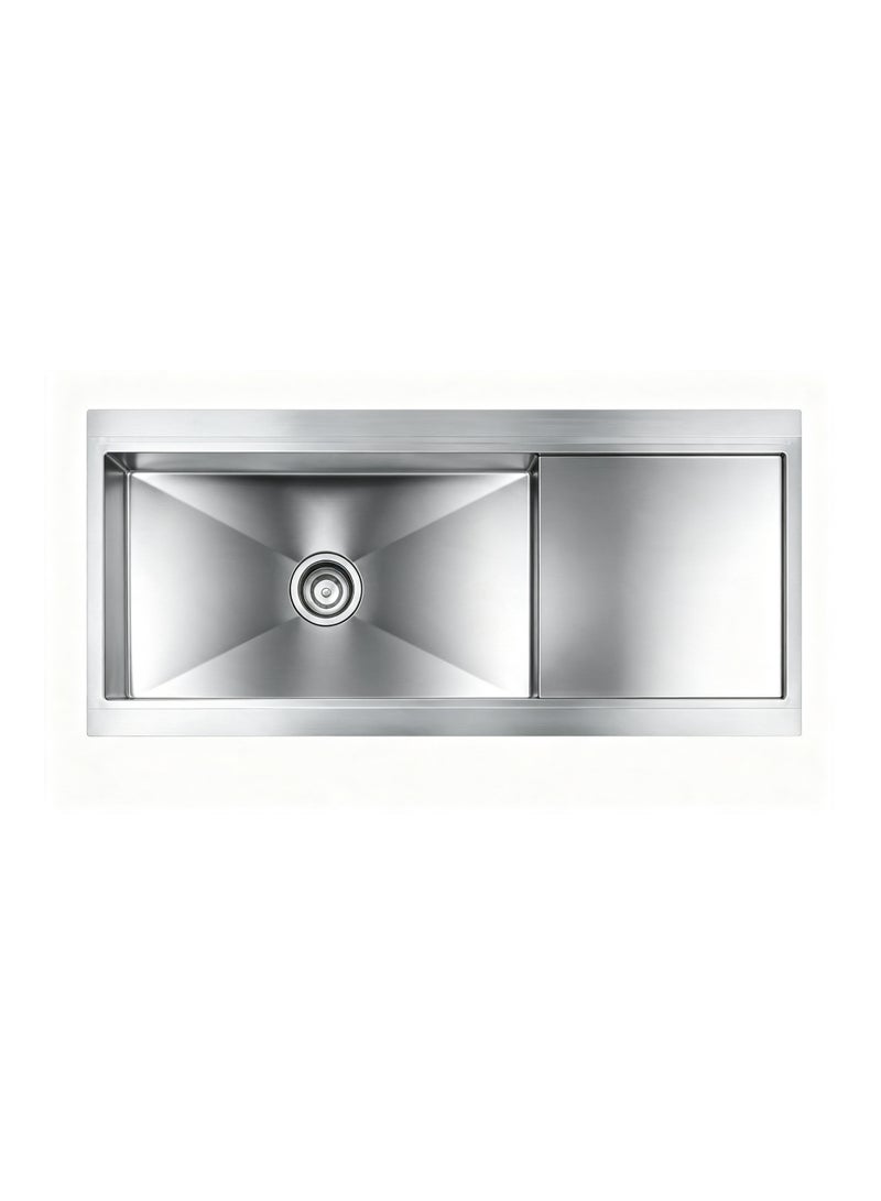 ELITE MARS SBSD11650S Top Mount Stainless Steel Kitchen Sink – Single Bowl Sink with Drain, Matte Finish & Heavy-Duty Design - Image 1