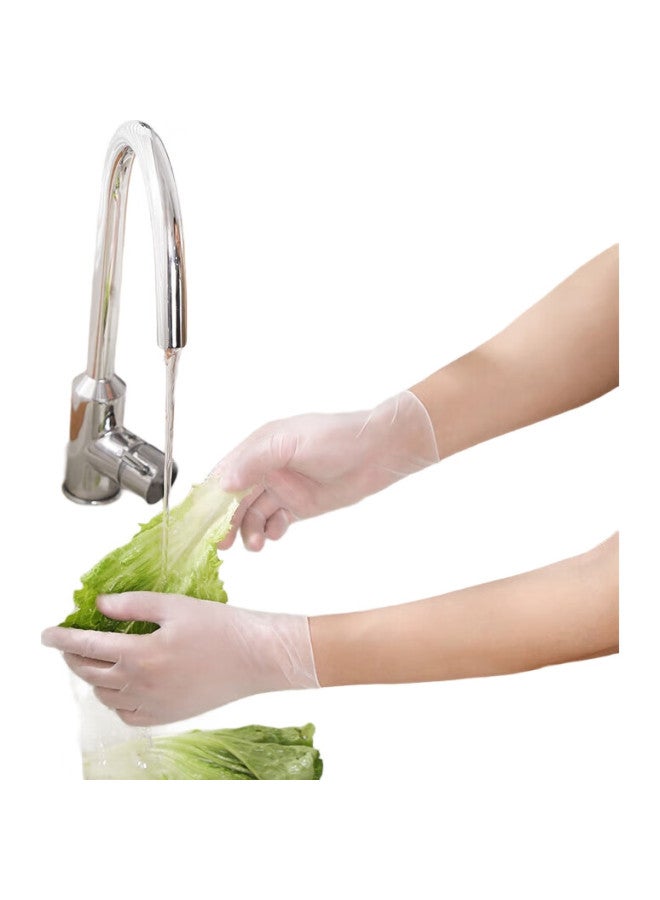 Maryya Pvc Disposable Gloves Medium 50 Count For Kitchen Dishwashing Cooking Vegetable Washing And Baking Household Thin Style - Image 1