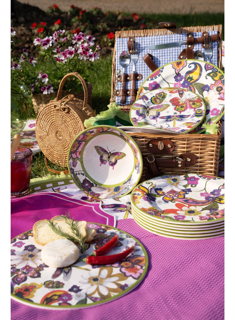 Baci milano Melamine Dinner Set 18 Pieces for 6 Persons – Amazonia Collection, Unbreakable Plates and Bowls, Tableware, Dinnerware, Dining, Kitchen, Home, Gift, Italian Design by Baci Milano - Image 3