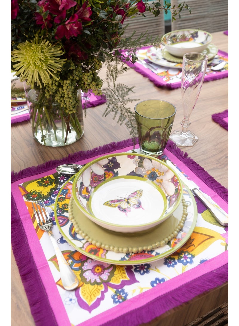 Baci milano Melamine Dinner Set 18 Pieces for 6 Persons – Amazonia Collection, Unbreakable Plates and Bowls, Tableware, Dinnerware, Dining, Kitchen, Home, Gift, Italian Design by Baci Milano - Image 2