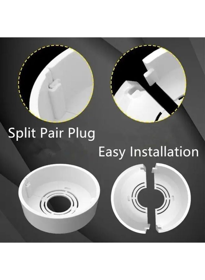 أغطية شفة ABS البيضاء المنقسمة طوق أنبوب قابل للتعديل لـ 10 26 33 مم PEX PVC - Image 5