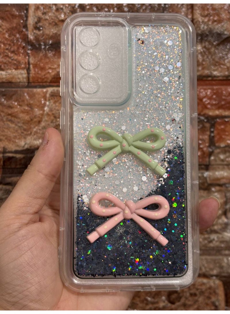 غطاء خلفي مع فيونكة متوافق مع هاتف سامسونج A15 - Image 1