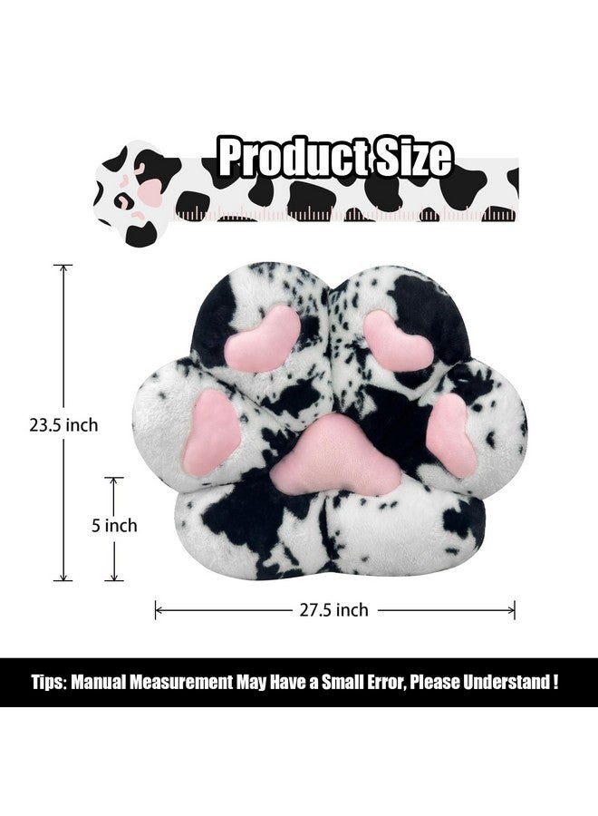 MOONBEEKI Cat Paw Cushion Chair Comfy Kawaii Plush Seat Cushions Shape Lazy Pillow for Gamer Chair 28"x 24" Cozy Floor Cute Seat Kawaii for Girl Gift, Dining Room Bedroom Decorate (Milk Cow) - Image 3