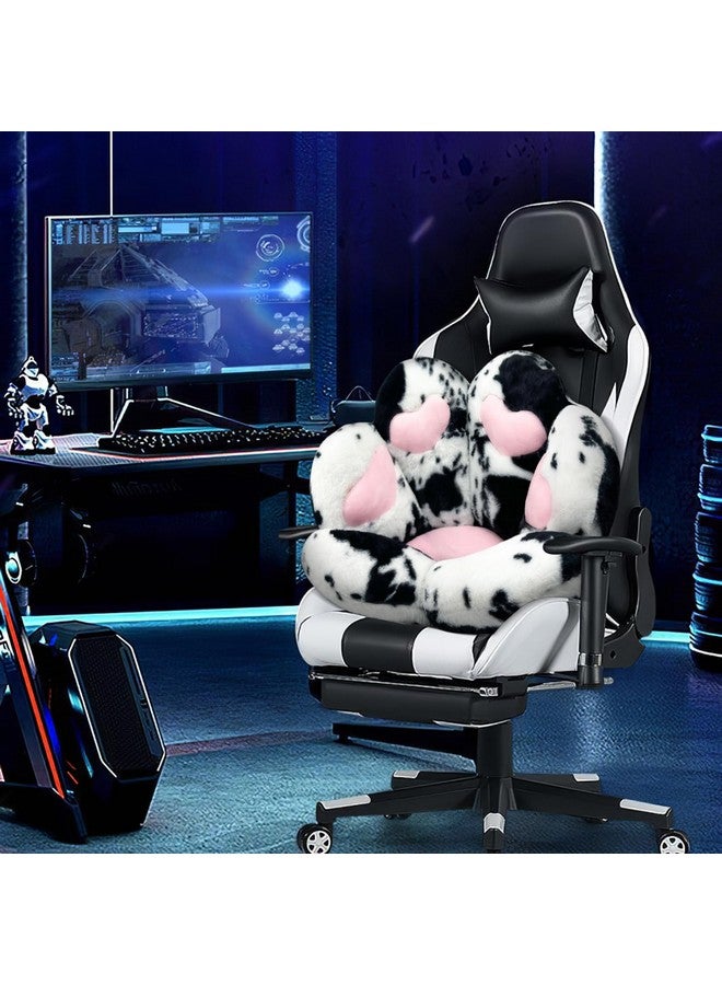 MOONBEEKI Cat Paw Cushion Chair Comfy Kawaii Plush Seat Cushions Shape Lazy Pillow for Gamer Chair 28"x 24" Cozy Floor Cute Seat Kawaii for Girl Gift, Dining Room Bedroom Decorate (Milk Cow) - Image 5