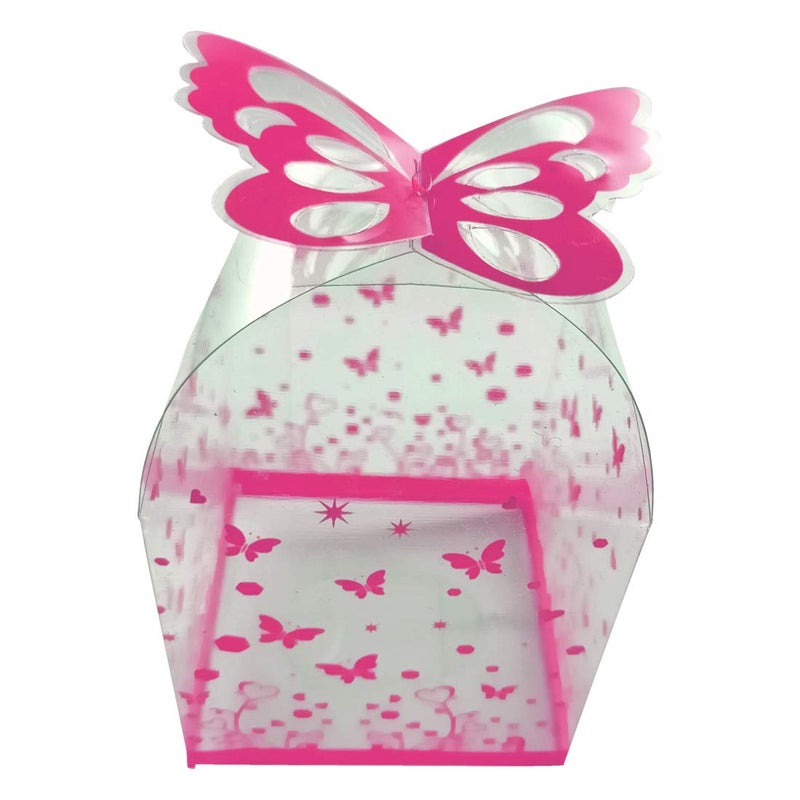 DIY Crafts Paper Pack, Set of 5 PVC Gift Boxes - Empty Folding Chocolate Packing and Storage Box for Party Gifts (Pack of 1) - Image 4