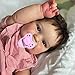 KOKOMANDY Cute 24inch Realistic Reborn Baby Dolls Toddler Girl That Look Real Soft Silicone Weighted Newborn Bebes Reborn with Brown Hair Rebirth Smile Babies Doll Cuddy Toys for Girls - Image 5