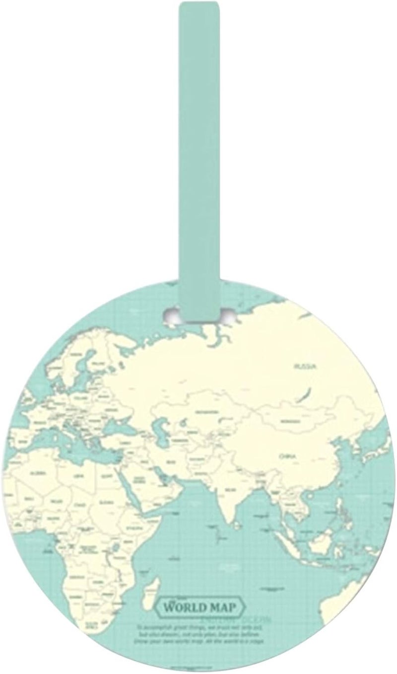 World Map Luggage Tags Travel Luggage Handbag Tag Labels ID Tag,Light Green