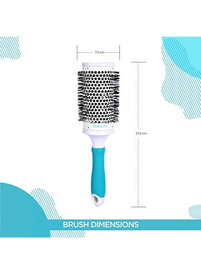 Roots Professional Round Hair Brush Ceramic Barrel Brushes For Blow Drying Curling & Straightening Add Volume & Shine Hair Brush For Women 58 Mm - Image 3