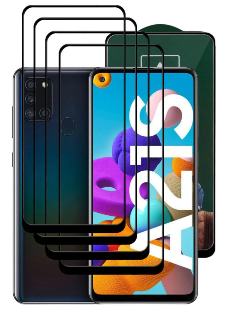 ACLIX 4 Pieces Antistatic ESD Dustproof Premium Quality High Definition Tempered Glass Screen Protector Designed For Samsung Galaxy A21s - Image 1