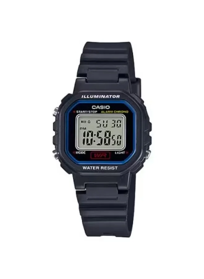 CASIO Men's Digital Display Watch With Black Resin Strap - LA-20WH-1C