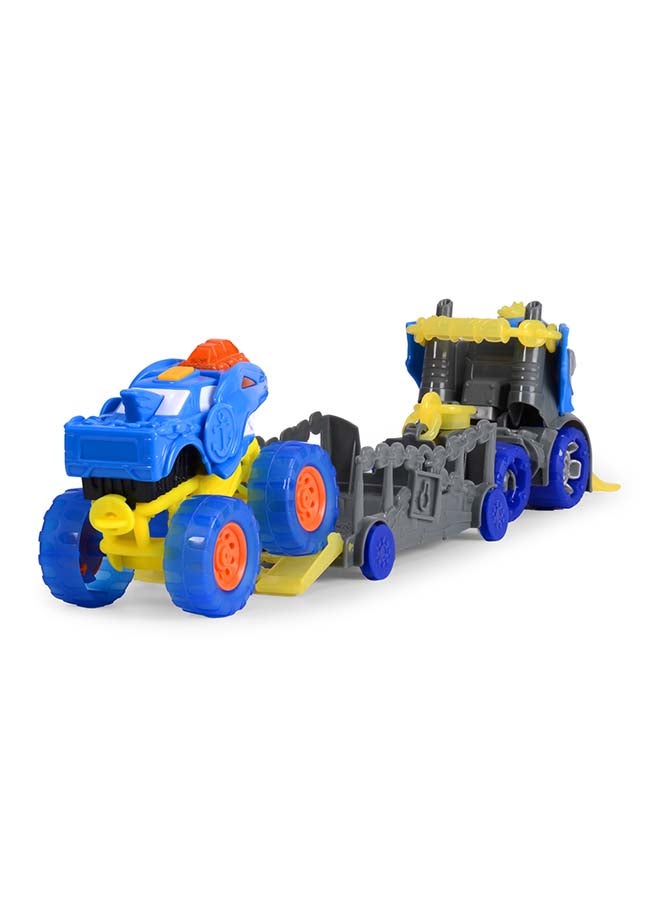 Dickie Monster Ranger Shark Truck Set 32cm with Trailer & Shark Vehicle, Freewheel, Light & Sound, Ages 3+ - Image 2