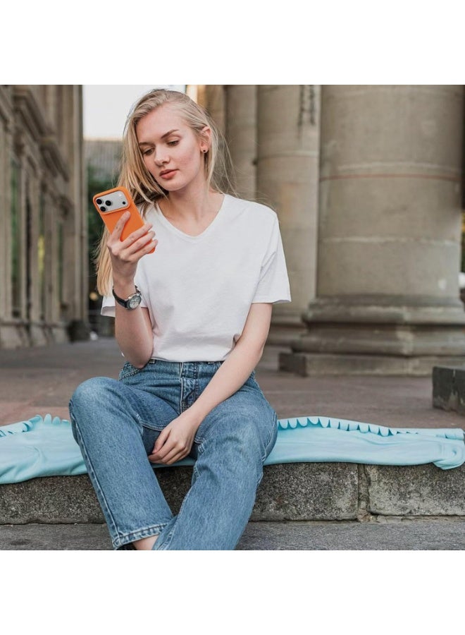 بورتوني حافظة آيفون 17 برو ماكس من السيليكون ذات ملمس ناعم سائل لهاتف آيفون 17 برو ماكس مع بطانة داخلية من الألياف الدقيقة حافظة هاتف واقية نحيفة مضادة للصدمات لهاتف آيفون 17 برو ماكس 6.9 بوصة - Image 3