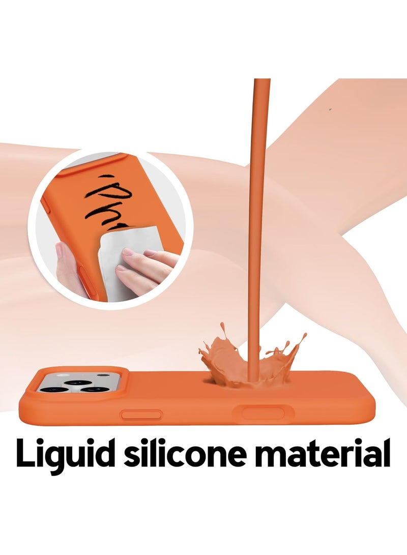 بورتوني حافظة آيفون 17 برو ماكس من السيليكون ذات ملمس ناعم سائل لهاتف آيفون 17 برو ماكس مع بطانة داخلية من الألياف الدقيقة حافظة هاتف واقية نحيفة مضادة للصدمات لهاتف آيفون 17 برو ماكس 6.9 بوصة - Image 5