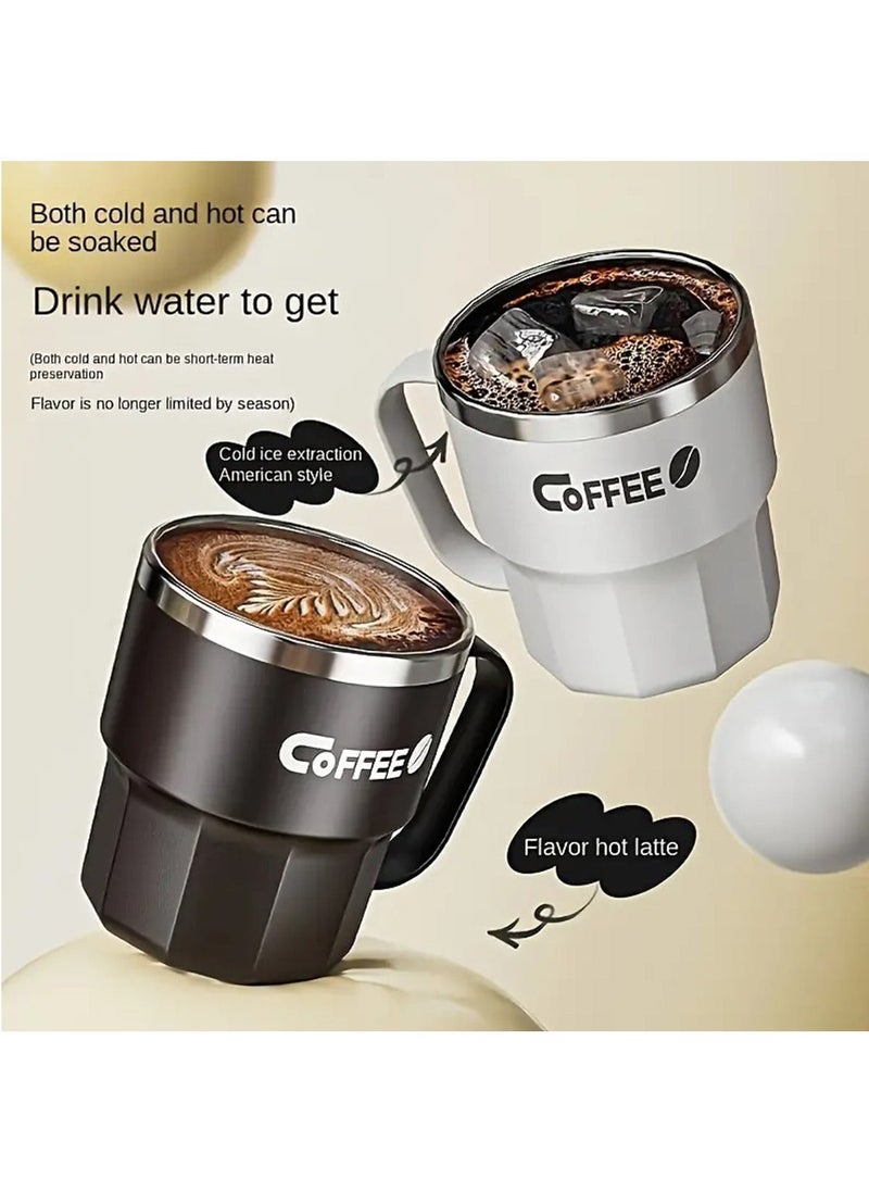 Hihonor Coffee Mug, Travel Coffee Mug with Handle, Stainless Steel Insulated Coffee Mug with Lid and Spoon, Coffe Cup, Coffee Tumbler for Water Juice Tea (Red)  - Image 3