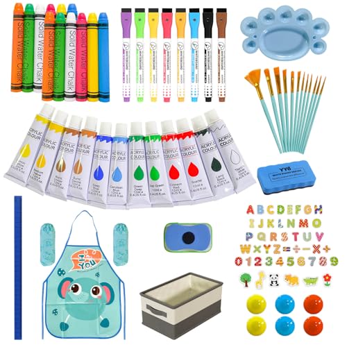 SUNFATT Kids Easel Accessory Set100 Art Supplies for Childrens PaintingDrawingor CraftingKids Toys for Ages Aged 3 4 5 6 7813 - Image 1
