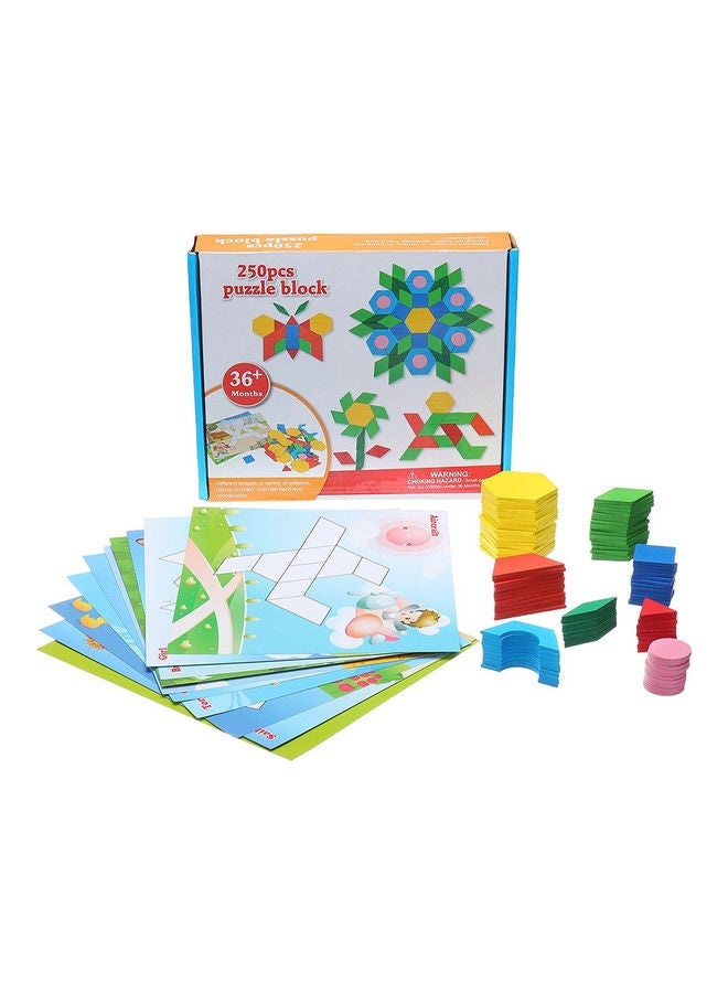 NIBEMINENT 250-Piece Wooden Tangram Geometry Puzzles - Image 4