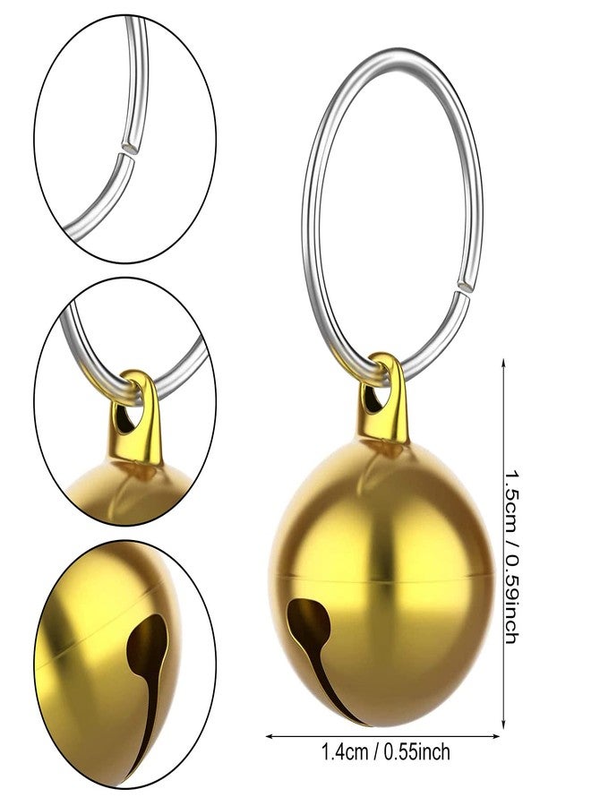 مولين مجموعة أجراس مولين للقطط (24 قطعة) مع حلقات مفاتيح - أجراس طوق للكلاب، جرس تدريب، قلادة طوق، إكسسوارات للحيوانات الأليفة، أجراس صغيرة يمكنك صنعها بنفسك لحفلات المهرجانات (ألوان متنوعة) - Image 2