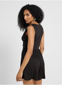 Ginger Plunge Neck Knitted Jersey Playsuit  - Image 2
