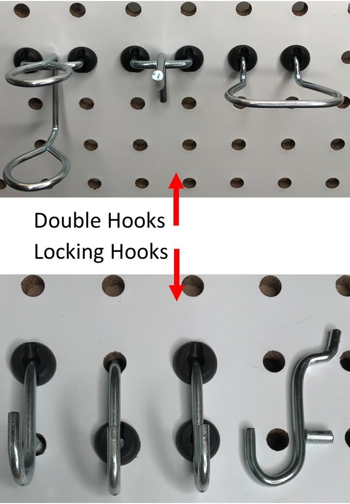 Pegitz Pegboard Peg Locks 50PCS (1/8 inch, Black) - Image 5