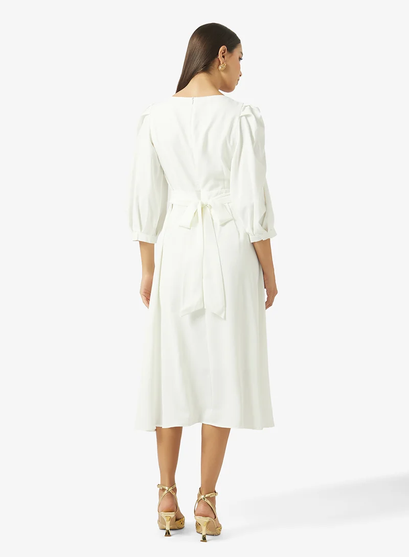 ايلا Puff Sleeves A-line Dress
