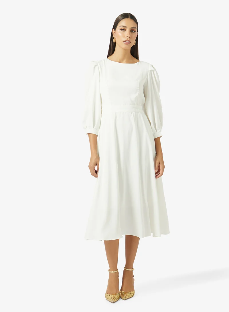 ايلا Puff Sleeves A-line Dress