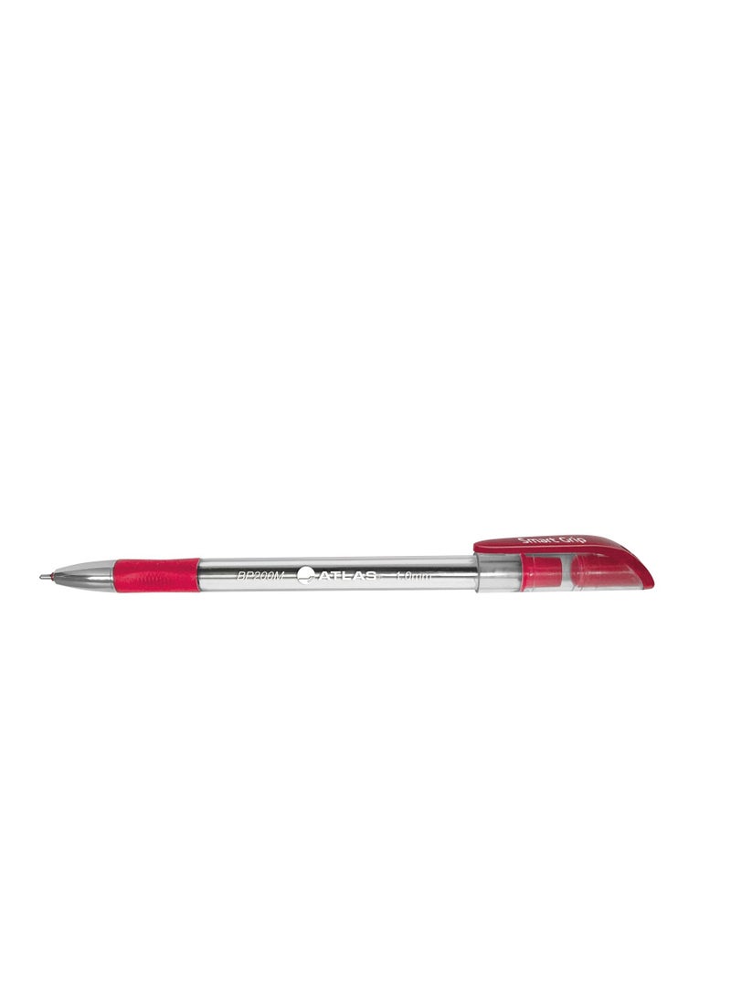 ATLAS 10-Piece Smart Grip Ball Pen Medium Tip Red Ink  - Image 2