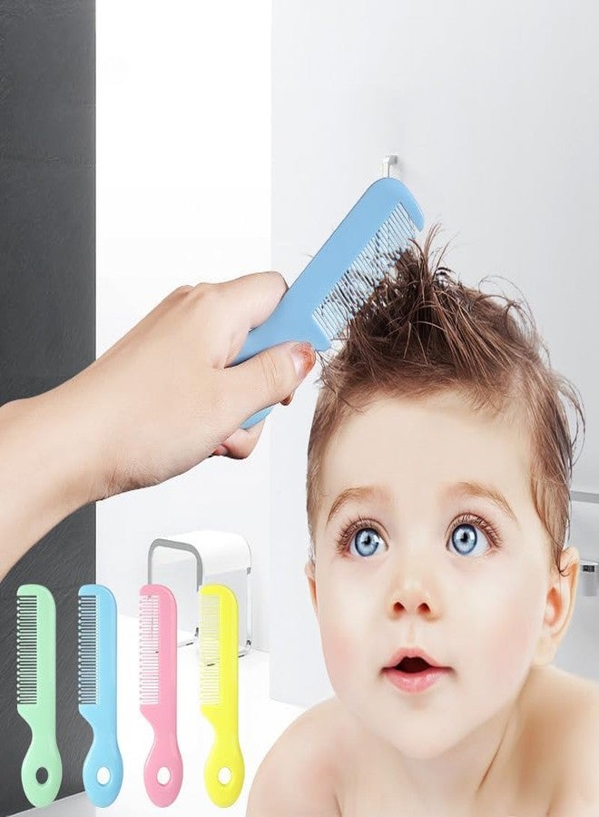 Kryoflare 4Pcs Baby Combs with Round Colorful Soft Bristle Tips, Gentle on Sensitive Scalp Skin for Newborns, Infants, Toddlers for Nursery Newborn Infant Girl Boy Kids Comb Baby，Grooming and Healthcare Kits - Image 2