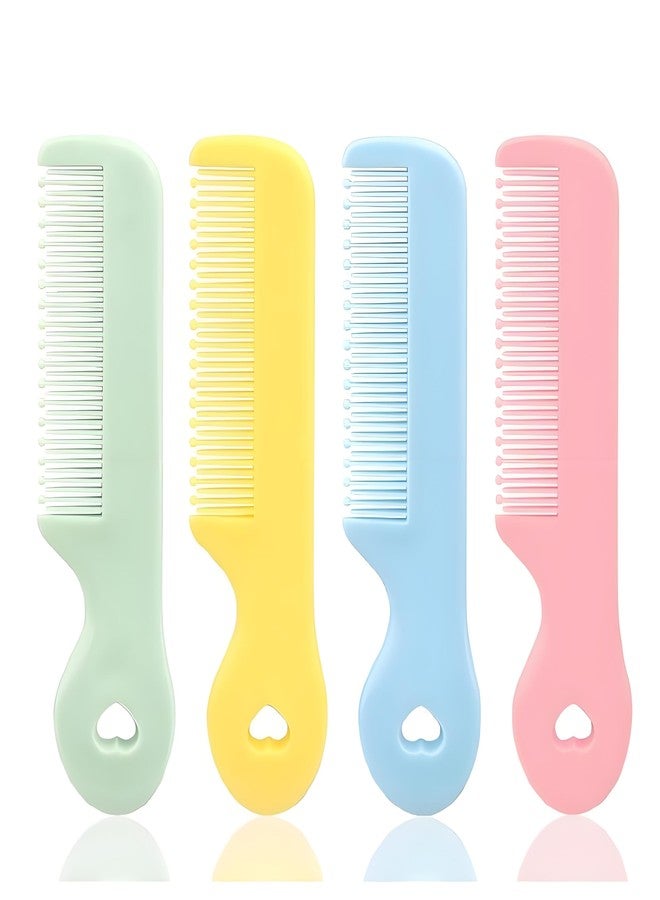 Kryoflare 4Pcs Baby Combs with Round Colorful Soft Bristle Tips, Gentle on Sensitive Scalp Skin for Newborns, Infants, Toddlers for Nursery Newborn Infant Girl Boy Kids Comb Baby，Grooming and Healthcare Kits - Image 1