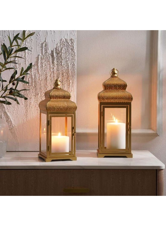 Pan Home فوانيس معدنية عزيزة 18x18x47 سم - ذهبية - Image 3
