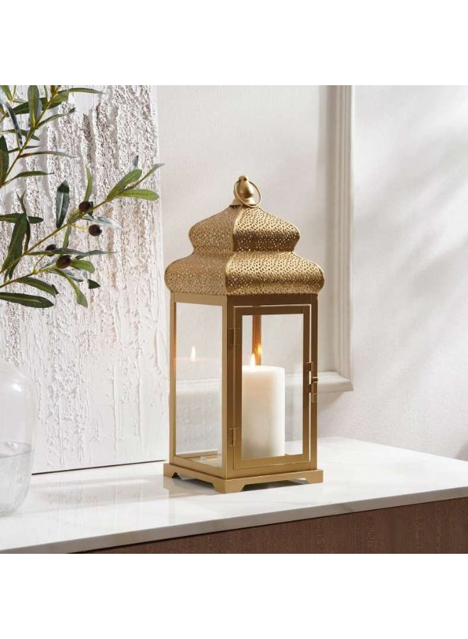 Pan Home فوانيس معدنية عزيزة 18x18x47 سم - ذهبية - Image 1
