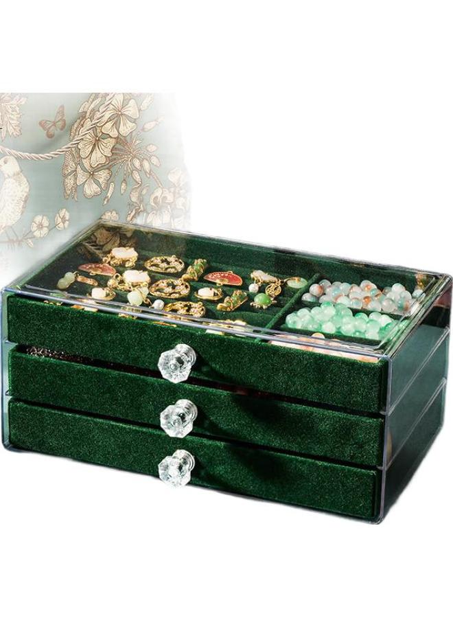 Dimoarch Children'S Ancient Style Bead Stringing Gift Box Toy Girl Birthday Gift Hair Accessories Glass Handmade Diy Dollhouse Toy Green - Image 3