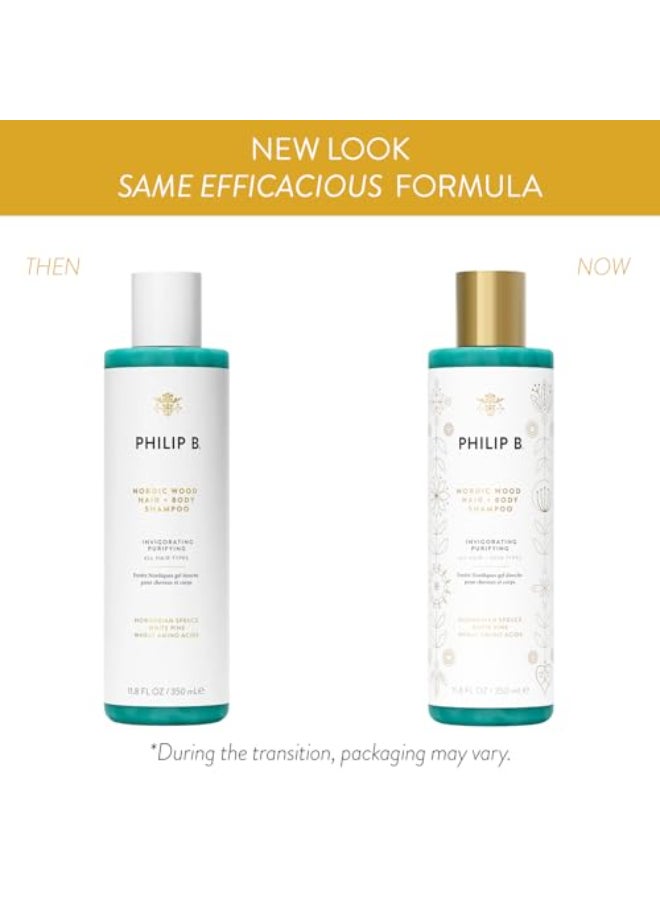 PHILIP B Nordic Wood Hair Body Shampoo 118 fl oz 350 ml Lathers Up Luxuriously Conditions While Leaving You Feeling Cool Invigorated With Notes of Norwegian Spruce White Pine and Camphor - Image 3