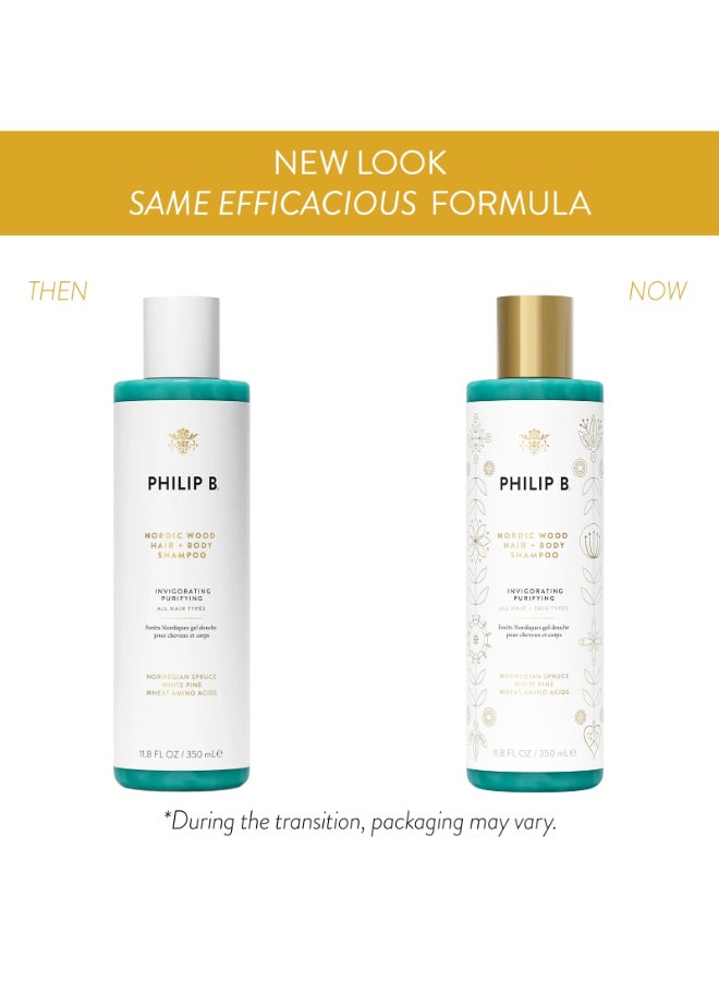 PHILIP B Nordic Wood Hair Body Shampoo 118 fl oz 350 ml Lathers Up Luxuriously Conditions While Leaving You Feeling Cool Invigorated With Notes of Norwegian Spruce White Pine and Camphor - Image 4