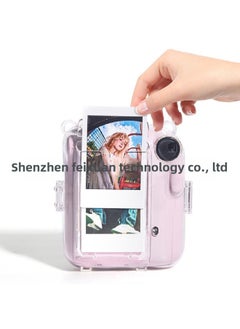Generic For Polaroid Instax Mini12 Photo Transparent Storage Case Crystal Case Strap Rope Sticker Three-piece Set-Colour:Set Two  - Image 4