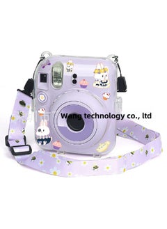 Generic For Polaroid Instax Mini12 Photo Transparent Storage Case Crystal Case Strap Rope Sticker Three-piece Set-Colour:Set Two  - Image 3