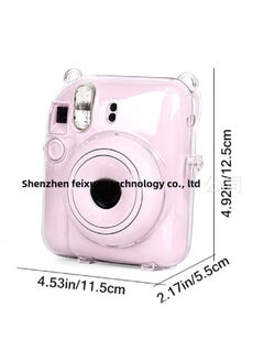 Generic For Polaroid Instax Mini12 Photo Transparent Storage Case Crystal Case Strap Rope Sticker Three-piece Set-Colour:Set Two  - Image 5