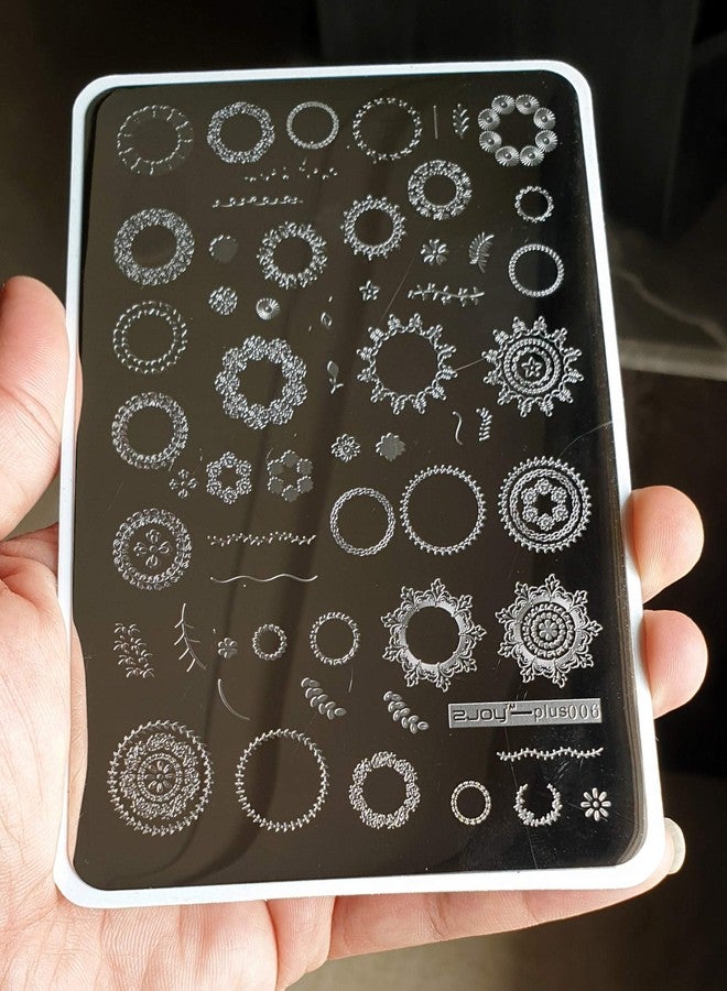 ZJOY Stainless Steel Nail Stamping Image Plate Jumbo Size (ZJOYplus-006) (9.5 * 14 Cm) - Image 3
