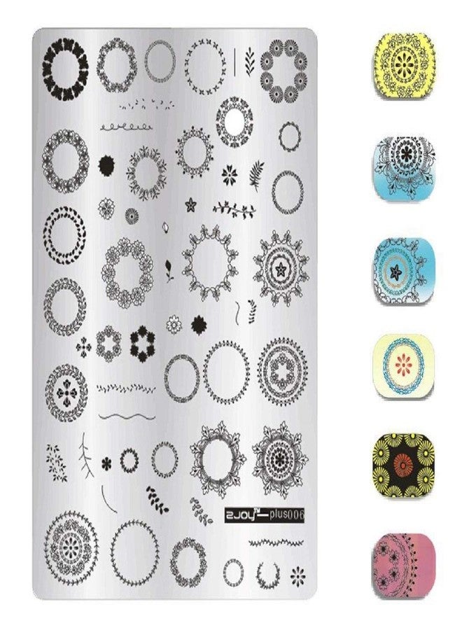 ZJOY Stainless Steel Nail Stamping Image Plate Jumbo Size (ZJOYplus-006) (9.5 * 14 Cm) - Image 2