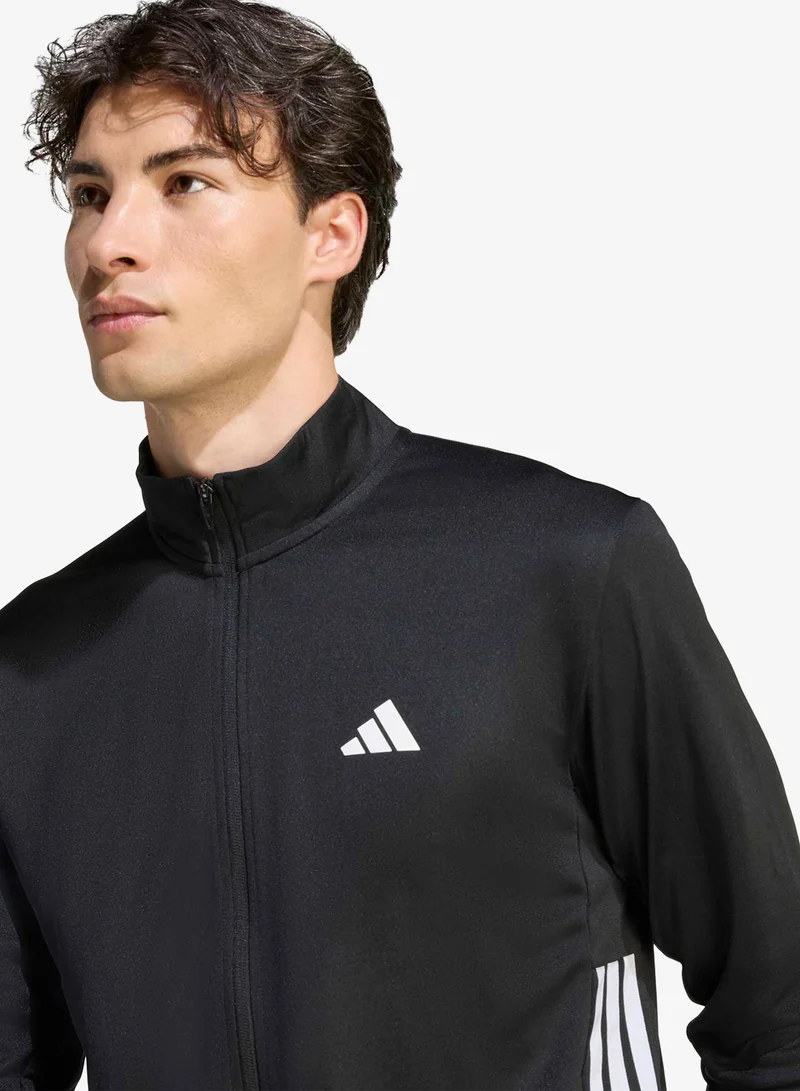 Adidas BLACK/WHITE 3-Stripes All-Set Track Top for Men | Best Price UAE
