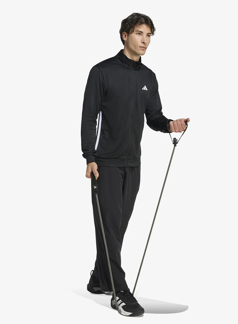 Adidas BLACK/WHITE 3-Stripes All-Set Track Top for Men | Best Price UAE