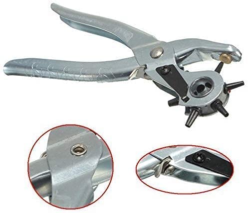 KANAbee MultiFunction Leather Hole Punch Tool Eyelet Pliers Button Setter Tool KitSteel Pack Off 2 - Image 2