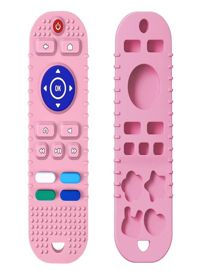 tekme Remote Silicone Teether For Baby, For 3+ Months Baby, Helps Biting Skills Development, Colour & Shape Recognition, Teething Toys For Babies And Toddlers (Pink) - Image 1