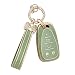 PIFOOG Key Fob Cover for Chevy 5 Buttons Keys Shell Case TPU Bling Car Keychain Protector Accessories for Equinox Malibu Blazer Camaro Spark Traverse Trax Green Gold Women Men Cute - Image 2